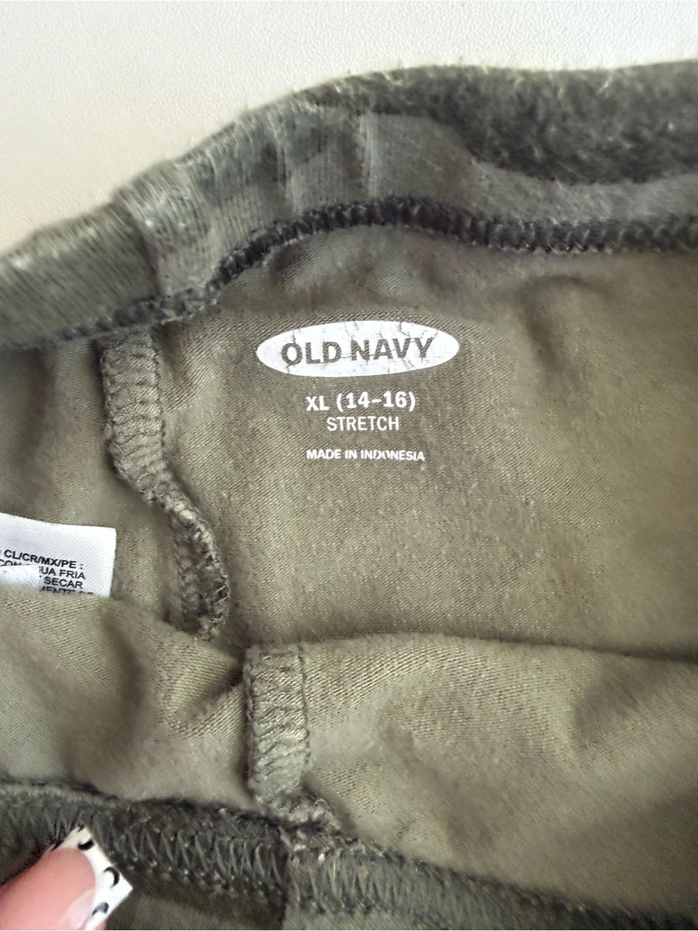 Old Navy Kids Camo Knit Biker Shorts - Olive & Light Green